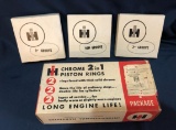 IH CHROME PISTON RING SET - NEW OLD STOCK