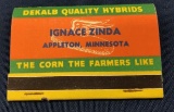 DEKALB HYBRIDS ADVERTISING MATCH BOOK FROM APPLETON, MINNESOTA