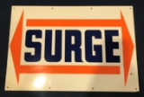 NEW OLD STOCK SURGE METAL ADVERTISING SIGN