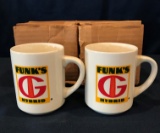 LOT OF (2) FUNKS G HYBRIDS COFFEE MUGS