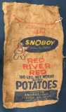 SNOBOY RED RIVER POTOTOES BURLAP SACK