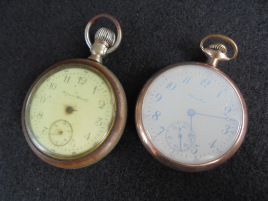 (2) OLD HAMILTON POCKET WATCHES FOR PARTS ONLY