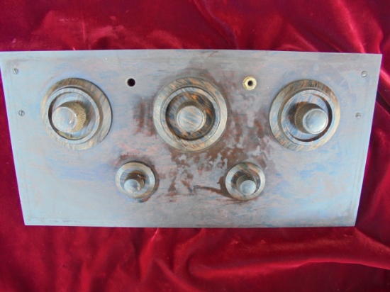 OLD RADIO PANEL AND PARTS "WORK-RITE" MARKED
