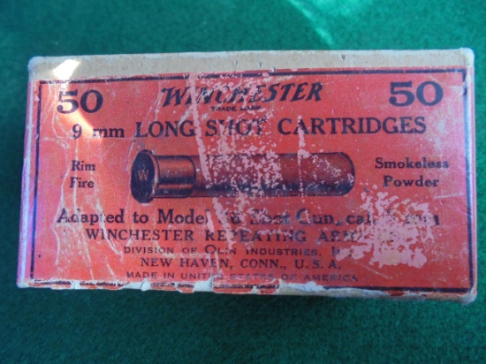 OLD "WINCHESTER" 9MM CARTRIDGE BOX-EARLY