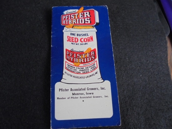 1948 POCKET ADVERTISING NOTE BOOK-"PFISTER HYBRIDS SEED CORN"