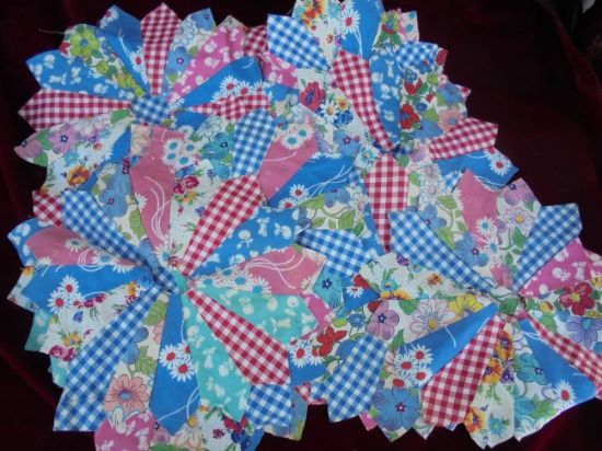 SET OF 15 OLD QUILTING SQUARES-14 INCHES ACROSS EACH