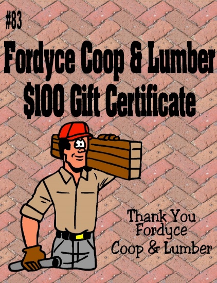 Fordyce Coop & Lumber $100 Gift Certificate