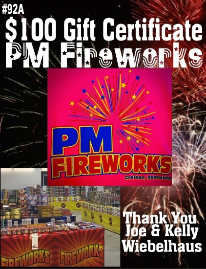 PM Fireworks - $100 Gift Certificate
