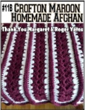 Crofton Maroon Homemade Afghan