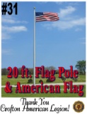 20 ft. Flag Pole and American Flag