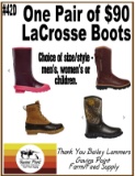 One Pair of $90 LaCrosse Boots