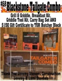 Blackstone Tailgater Combo – Grill and Griddle Plus $150 Gift Certificate for Meat