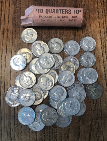 Lot of (40) Silver Washington Quarters