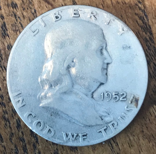 1952-S Franklin Silver Half Dollar