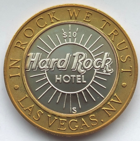 "Hard Rock Hotel - Las Vegas, NV" $10 Gaming Token - .999 Silver