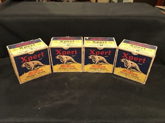 (4) Full Boxes of Western Xpert 12ga 00 Buckshot--Paper Shells