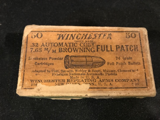 Winchester .32 Automatic Colt Two Piece Box