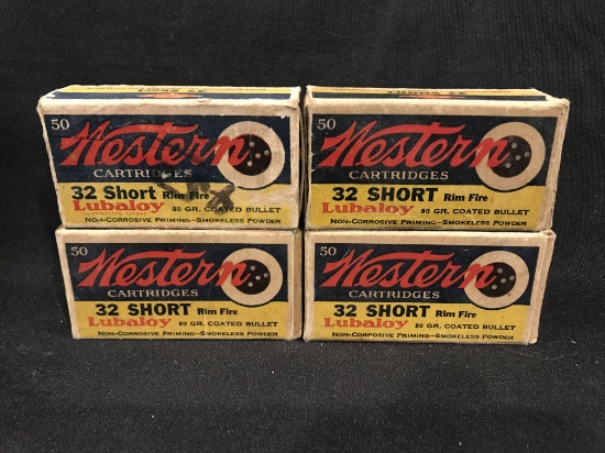 (4) Boxes of Western .32 Short Rimfire