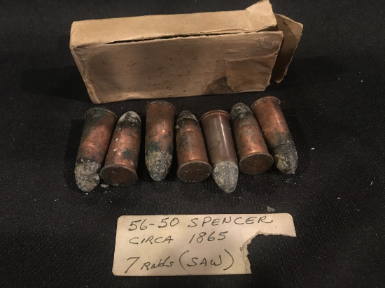7 Rounds of 56-50 Spencer Rimfire