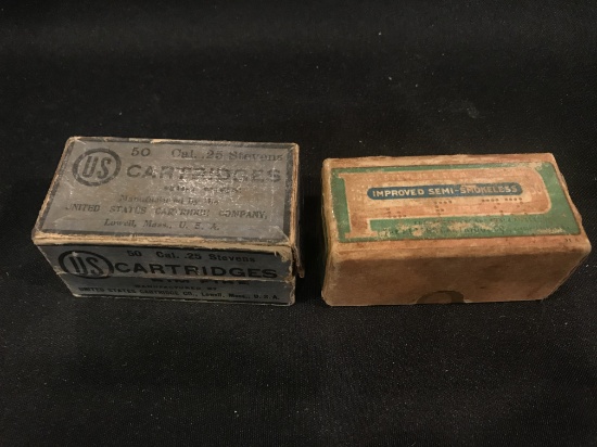 (2) Boxes of .25 Stevens Rimfire