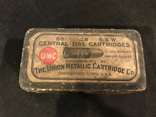 Union Metallic Cartridge Co. .38 S&W Two Piece Box--Full