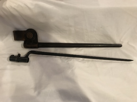Civil War Era US Sprinfield Socket Bayonet and Sheath