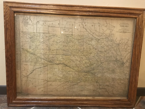 The Rand McNally New Commercial Atlas Map of Nebraska
