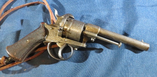 Antique 6 Shot Pinfire Revolver