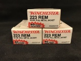 (3) Winchester 223 Rem 55gr FMJ 40rd Value Packs