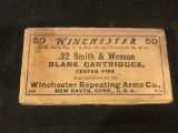 Winchester .32 S&W Blank Cartridges Two Piece Box