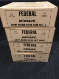 (4) Federal Monarch 12ga Primed Empty Paper Shot Shells Cases