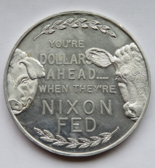 "DOLLARS AHEAD" WITH NIXON FEED TOKEN