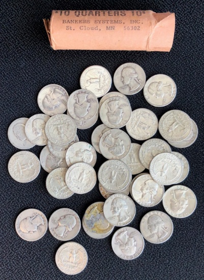 Roll of (40) Washington Silver Quarters
