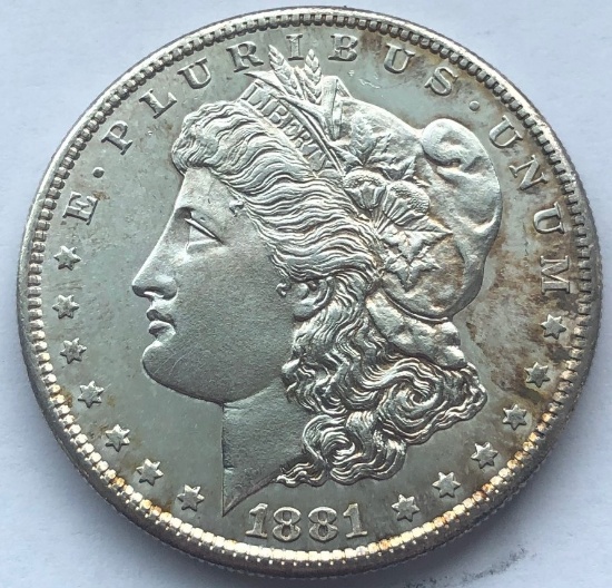 1881-S Morgan Silver Dollar - Uncirculated Mint State