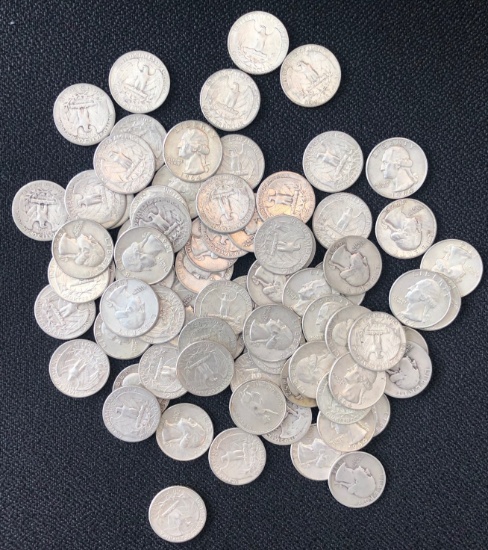 Set of (80) Washington Silver Quarters