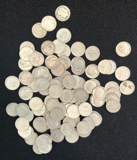Set of (100) Silver Roosevelt Dimes
