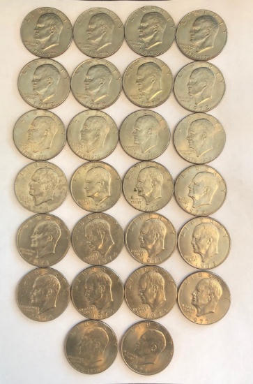 (26) Eisenhower $1.00 Coins