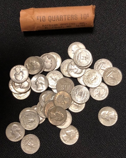 Roll of (40) Washington Silver Quarters