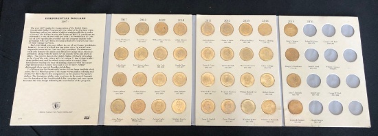 Presidential Dollars Album --- 36 Coins Inside