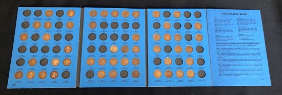 Lincoln Wheat Cent 1909-1940 Album --- 50 Coins Inside