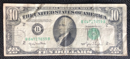 Series 1950 $10 US Federal Reserve Note