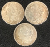 (3) 1921-D Morgan Silver Dollars