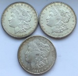 (3) 1921-S Morgan Silver Dollars