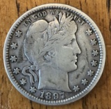 1897 United States Barber Silver Quarter