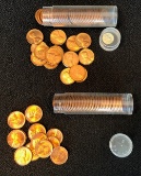 (2) Rolls of 1949-D Wheat Cents -- Brilliant Uncirculated