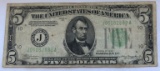 1934 $5 United States Federal Reserve Note