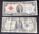 1928 $2 Red Seal & 1957 $1 Silver Certificate