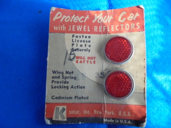 NEW OLD STOCK LICENSE PLATE REFLECTORS