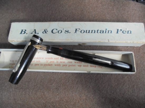 OLD "B.A.& CO" FOUNTAIN PEN WITH BOX