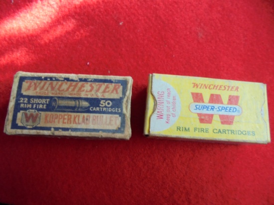 (2) OLD WINCHESTER 22 CAL. BOXES
